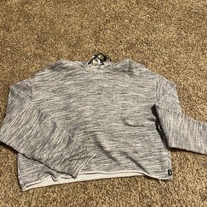 PINK sweatshirt/ hoodie cropped and back cut out